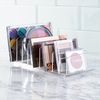 iDesign Plastic Divided Vanity, Multi-Level Bathroom Accessory Organization, 9.25" x 3.86" x 3.2"