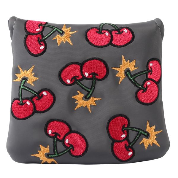 Studio Crafted Golf Cherry Bombs Mallet Putter Cover Magnetic Golf Putter Headcover (Gray)