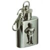 1oz hip flask keyring with rugby badge