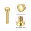 sourcing map 2Pcs Knurled Thumb Screws, M5x25mm Brass Shoulder Bolts Stepped Grip Knobs Fasteners for PC, Electronic, Mechanical