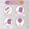 U Shaped Toothbrush Kids 6-12 Years Old- Two Premium Soft Toothbrushes Come with Travel Case & - Sensory Toothbrush - Rounded Toothbrush Kids Size Head Makes Brushing Fun & Easy - 1 Purple, 1 Yellow