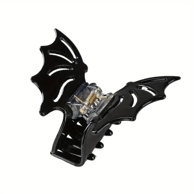 Ro Rox Bat Shaped Hair Clip Claw Hair Accessories Women Haunted Spooky Halloween, 1pcs