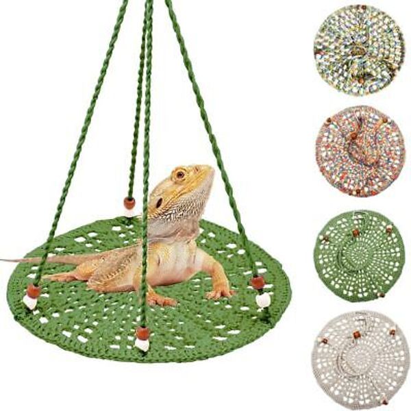 Reptile Hammock Swing Bearded Dragon Guinea Pig Rest Bed Habitats Green