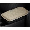 Universal Car Center Console Armrest Pad Cover Seat Box Leather Pattern Beige