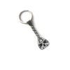 KEYRING - Ouija Planchette Pendant - Black Enamelled Silver Plated. Split Ring. Key Ring. Yes No Skull