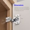 1 1/4'' Overlay Adjustable Soft Close, Concealed Cabinet Hinges - Pack of 60