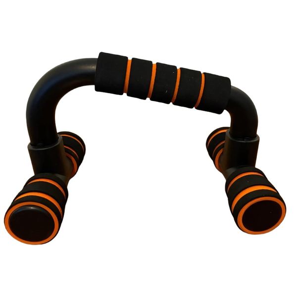 Support Handles for Gym Pumps, Ergonomic Design, Black and Orange