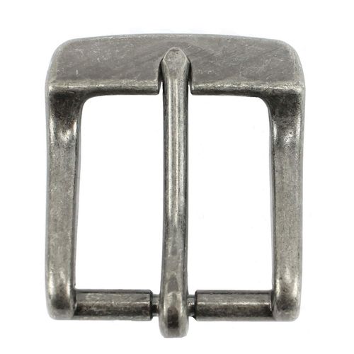 Classic Belt Buckle for Men for Women Replacement Leather Belt (Antique Silver, 1-1/2")