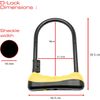 Burg-Wächter 1500 HB 170/180 Shackle Lock, Black, Medium