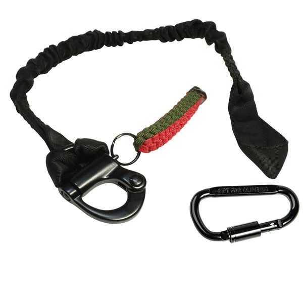 C.U.W Safety Retention Lanyard Replica Carabiner Set of 2 (Black)