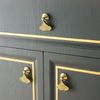 WJXFHTD 4Pack Ring Drawer Pulls Mermaid Tail Knob Brushed Gold Cabinet Knobs Pendant Cabinet Knobs