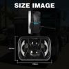 2pcs 5x7" 7x6 LED Headlight Hi/Lo DRL Beam for Ford E-100 E-150 E-250 E-350 120W