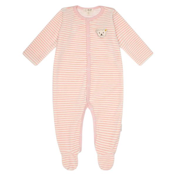 Steiff Unisex Baby Basic Kleinkind-Schlafanzüge, Silver PINK, 68