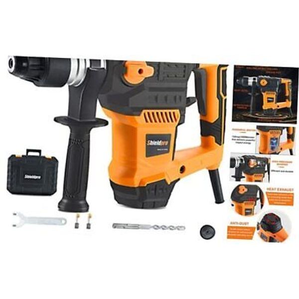 1-1/4 Inch SDS-Plus 13 Amp Rotary Hammer Drill Heavy Duty, Safety Clutch 3