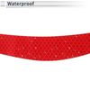 RATCHROLL Reflective Bumper Decal Fluorescent Red Meniscus Crescent Moon Pattern Reflective Car Sticker Personalized Decoration