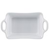 Rachael Ray Stoneware Rectangular Small Au Gratin Pan, 12 oz, White