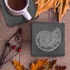 Ammonite Fossil Set of 4 Slate Coasters