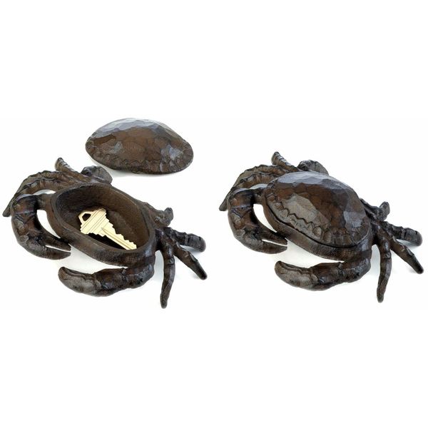 CRAB CAST IRON KEY HIDER & YARD DECOR *Functional Secretive Decorative Gift* NIB