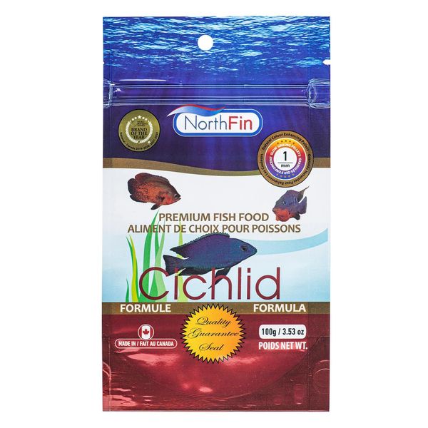 Northfin Fish Food Cichlid Formula Slow Sinking Pellets (1mm 100g)