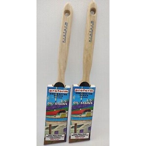 Proform C1.5AX High Quality Natural/Poly Angular Paint Brush 1-1/2”Lot of 2