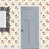 MyTinyWorld Dolls House Miniature Styalised Red Flower Wallpaper