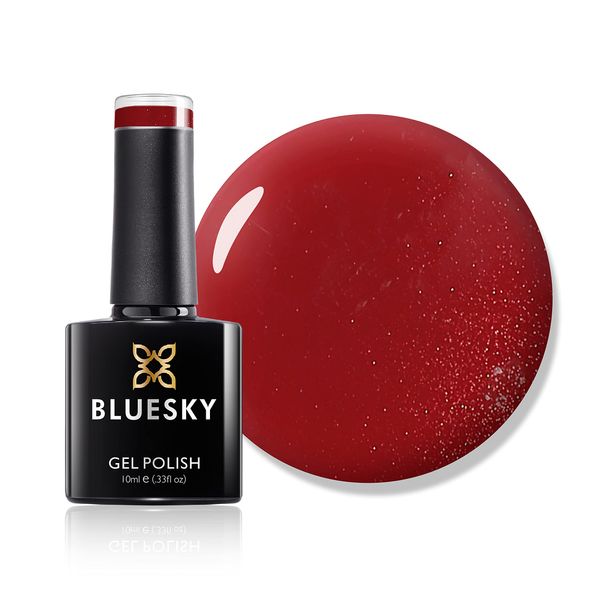 Bluesky Gel Nail Polish, Hollywood Red Carpet 80521, Bright Red, Long Lasting, Chip Resistant, 10 ml (Requires Drying Under UV LED Lamp)