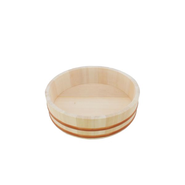 BambooMN 10.6" Hangiri Oke Sushi Rice Cooling Bowl/Tub, 1 Piece - Small