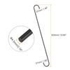 8pcs S Hanging Hooks 20inch Extra Long Steel Hanger Multiple Use Black