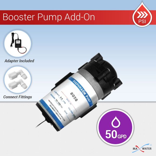 Reverse Osmosis RO 50 GPD Booster Pump + Transformer