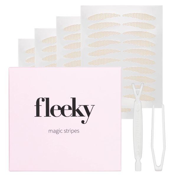 fleeky Schlupflider Stripes Magic - unsichtbare Augenlider Stripes zum Schlupflider-Lifting ganz ohne OP, eyelid tape, Doppel-Schluplid Aufkleber zu Kaschierung (XL)