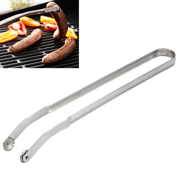 BBQ Sausage Turning Tongs for Cooking, Stainless Steel BBQ Kitchen Tongs