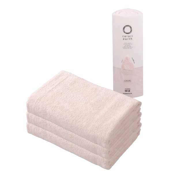 CB Japan Carari Microfiber Bath Towels, Pink, Set of 3, Absorbent, Quick-Drying, Fluffy (Amazon.co.jp Exclusive)