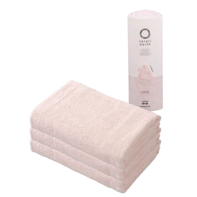 CB Japan Carari Microfiber Bath Towels, Pink, Set of 3, Absorbent, Quick-Drying, Fluffy (Amazon.co.jp Exclusive)