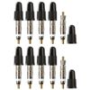 RocRide Presta Valve Cores with Removal Tool and Plastic Caps (10-Pack) Silver
