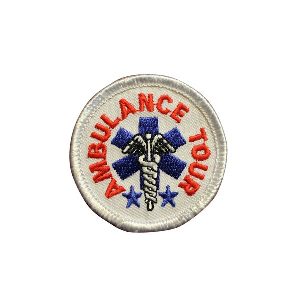 Ambulance Tour Embroidered Iron On Patch - EMT Emergency Health 123-Q