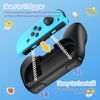 FASTSNAIL Grips Compatible with Nintendo Switch&OLED Model Controller, Wear-resistant Handle Kit for Nintendo Switch&OLED Model for Controller, 2 Pack with 6 Thumb Grips (Matte Black)