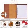 Personalized Portfolio Pad Holder with Zipper - Custom Padfolio (Rust)