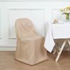 10 Nude Polyester FOLDING CHAIR COVERS Wedding Banquet Reception Decorations
