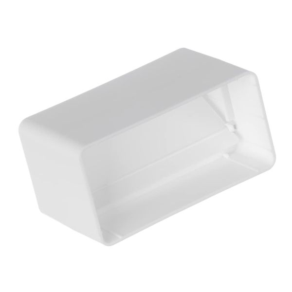 110x55mm Duct Connector with Non-Return Damper Flap - Straight Joint - Rectangular Flat PVC Ducting