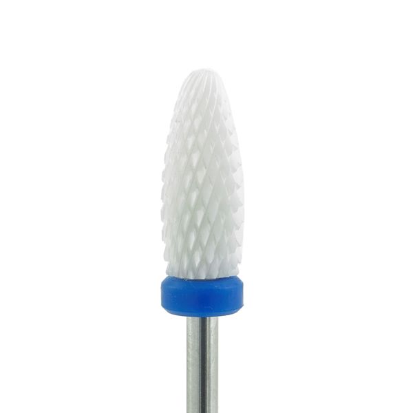 TAFS® Ceramic Bullet Shape Flame Drill Bit for Electric Rotary Nail File, Medium