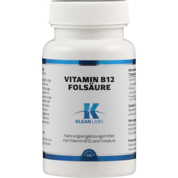 Vitamin B12 / Folsäure KLEAN LABS, 100 St KAP