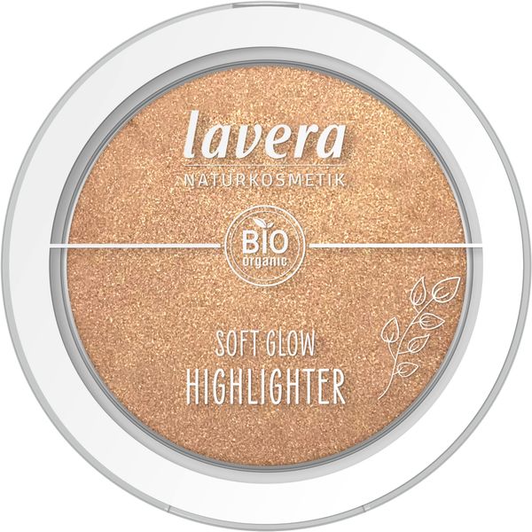 lavera Soft Glow Highlighter -Sunrise Glow 01- gold - organic almond oil & vitamin E - vegan - shimmering - velvety texture (1 x 5,5g)