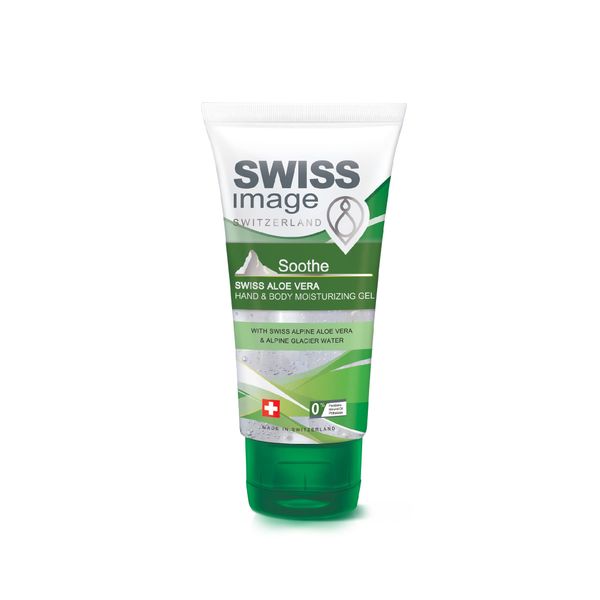 Swiss Image Soothe Swiss Aloe Vera Hand & Körper Feuchtigkeitsgel 75 ml, Grün