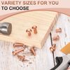 sourcing map 30 Pcs 15/64" x 35/64" Round Head Copper Solid Rivets Fasteners