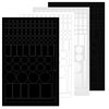 4 Pcs LED Blocking Stickers – Black EVA, Black PVC, White & Silver Light Blocking Covers for Electronics & Appliances | Light Blocking, Universal Fit