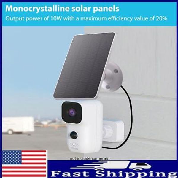 10W 5V Waterproof Solar Panel 2 in 1 Charging for IP Surveillance Camera (White)