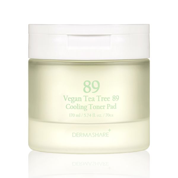 Dermashare Vegan Tea Tree 89 Cooling Toner Pads