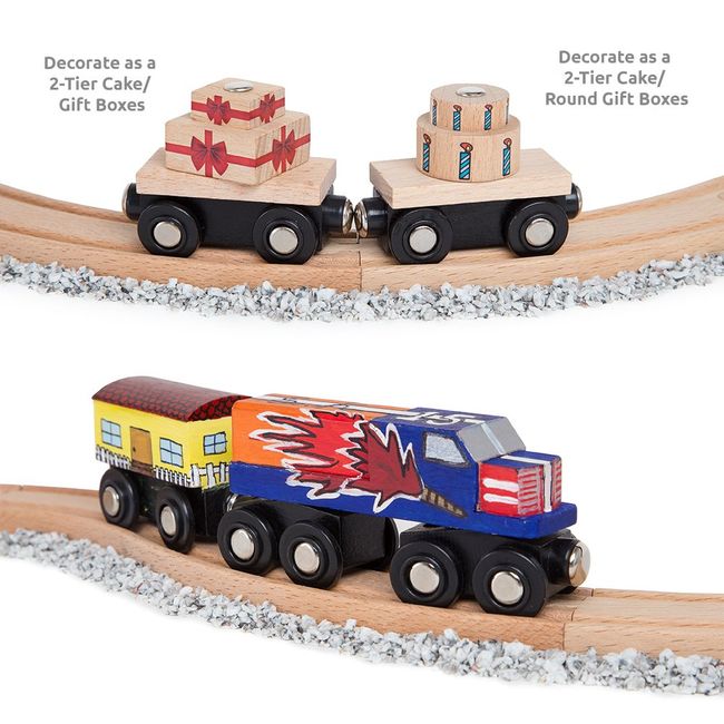  Train Rack Box - Thomas Train Wooden Storage Tote Accessory Case  for Brio Chuggington Mellissa and Doug : Toys & Games