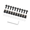Hihaha 10pcs M5 Motorcycle Windscreen Screw Fairing Windscreen Bolt Black Durable Material
