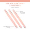 Real Techniques Face and Brow Razors, Dual Ended, Exfoliating Dermaplaning, Women's Face Razor, Multipurpose Facial Razors, Precision Trimming for Peach Fuzz, Dermablading, Multiuse, 3 Piece Set